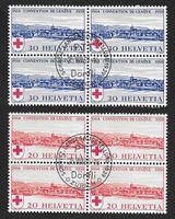 1939:  75 J.Rotes Kreuz Viererblock Nr.240-241 gest.