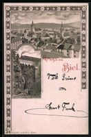 Litho Biel, Eisenbahnbrücke Taubenlochs