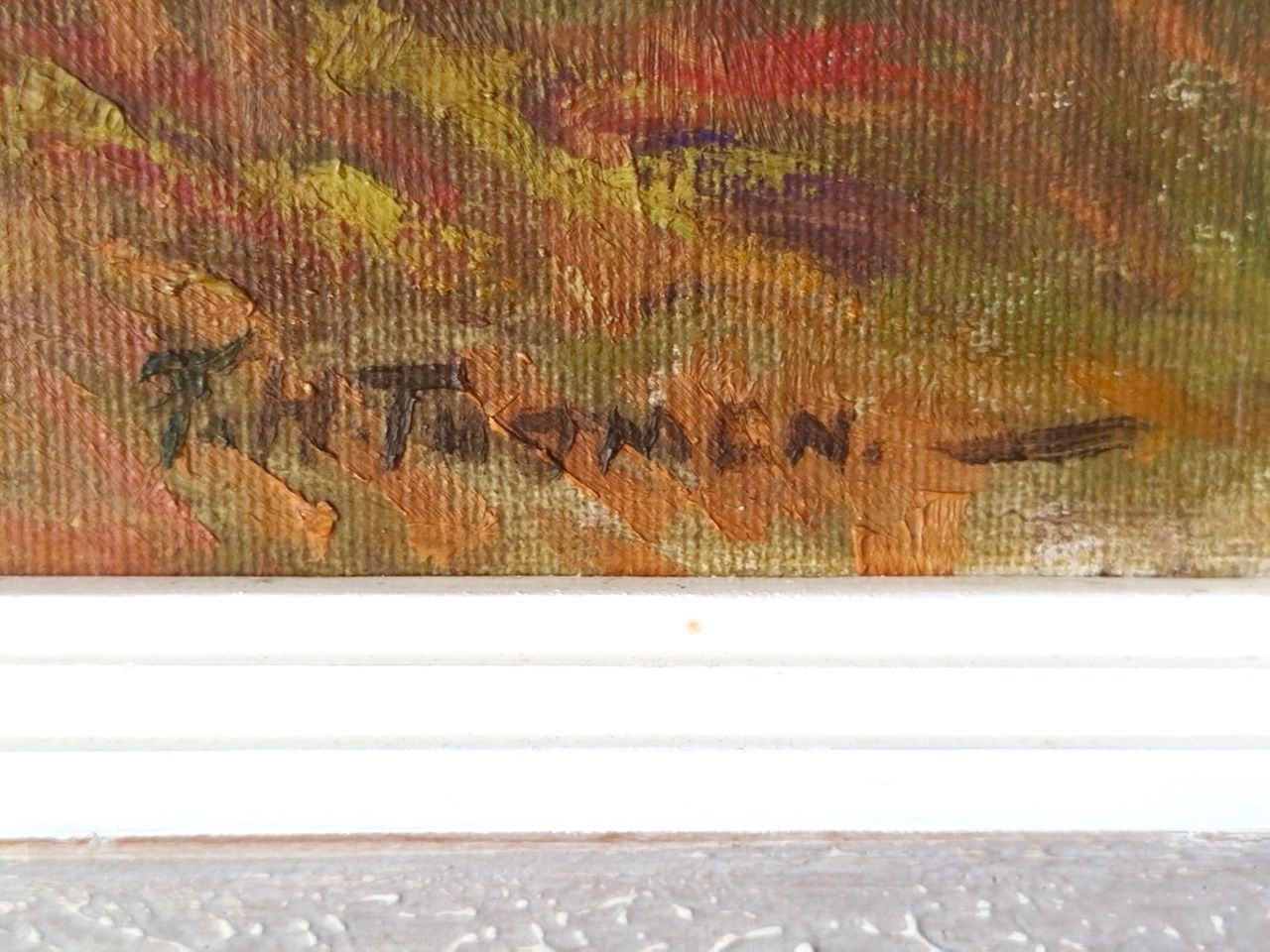 Gemälde: F. H. Thomen – Engadiner Berglandschaft, 48×38 cm, sign. – Gebraucht aus Langnau am Albis von Evi2009 2
