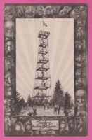 Juehui der Bachtelthurm belebt 1923 / Rückseite beschrieben