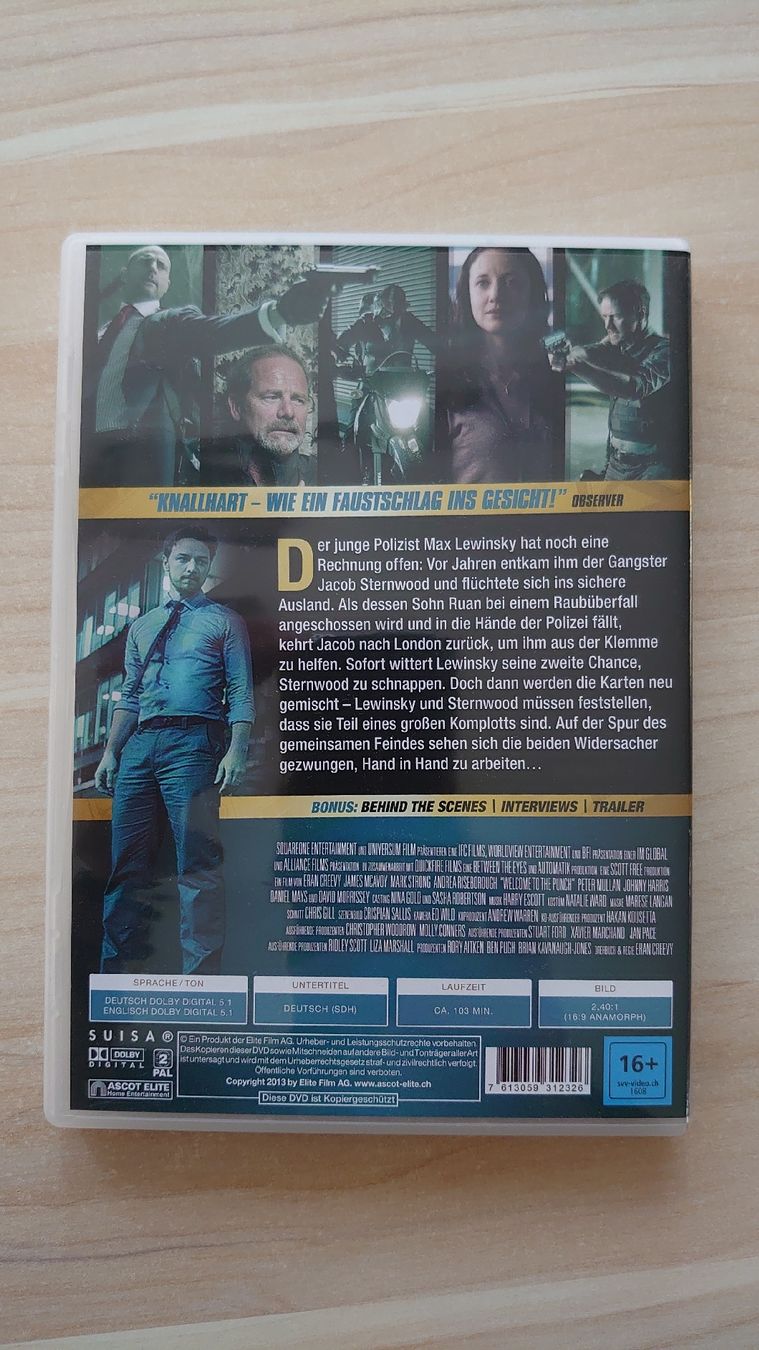Tutti i DVDs: Enemies - Welcome to the Punch – Usato da Pfäffikon SZ venduto da Wild0 1