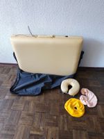 Massageliege beige tragbar Klappbar höheverstellbar 70x200cm