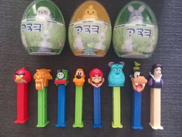 Lot de 11 distributeurs PEZ Pâques et personnages Disney!