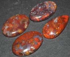 Cabochon Set L-8073– 4 Marokkanischer Nahtachat 102.60 Karat