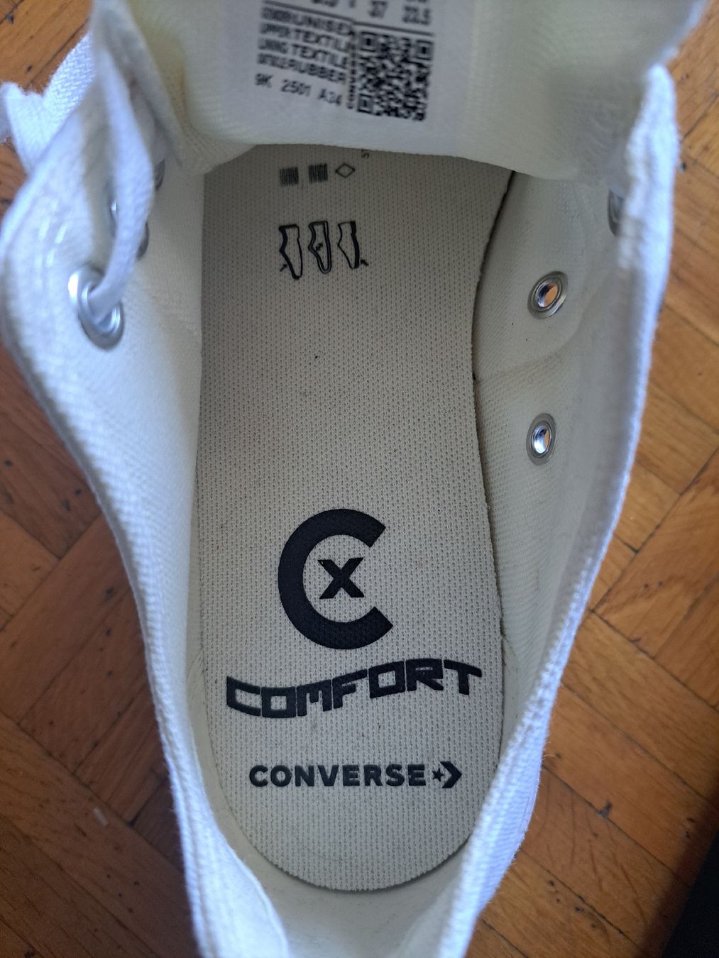 Converse Scarpe da donna: Converse blanches plateforme, pointure 37, comme neuf! – Nuovo (secondo la descrizione) da Chêne-Bourg venduto da mar_p5n7 3