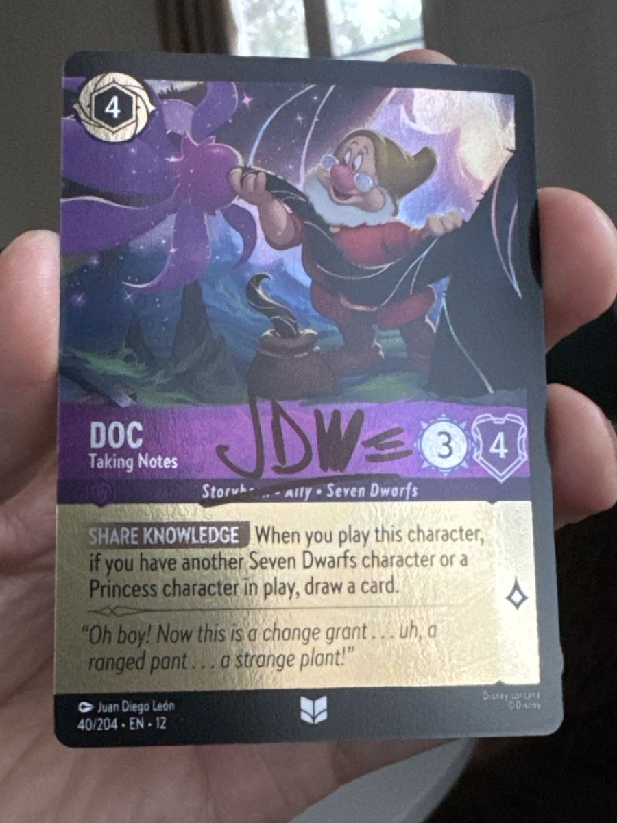 Disney Sammelbilder & Trading cards: Disney Lorcana Card Doc Taking Notes Signed  – Gebraucht aus Wädenswil von Abegg