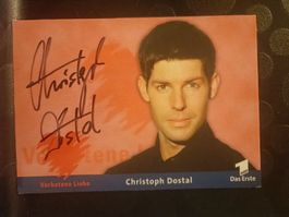 Christoph Dostal- handsigniert -verbotene Liebe - alte Karte