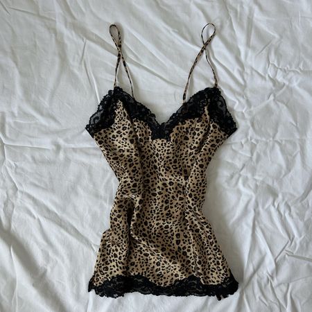 Top vintage y2k leopard et dentelle taille S 