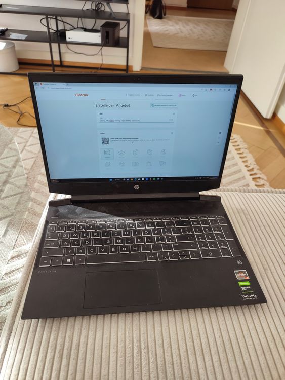 Laptop, HP Pavilion Gaming 15ec0909nz. Gebraucht Kaufen auf Ricardo