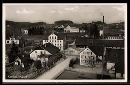 AK Kölliken /Aarg., Ortsansicht mit Straßenkreuzung u. Fabri