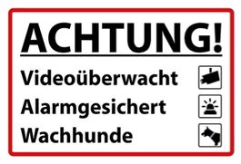 Blechschild-ACHTUNG-VIDEOÜBERWACHT-ALARM