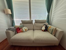 IKEA VIMLE 2er-Bettsofa, Gunnared beige mit Matratze & Nacke