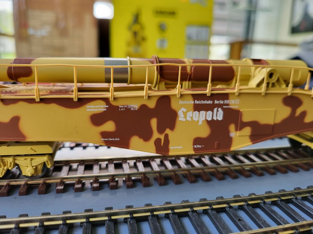 Rivarossi HR6069 Eisenbahngeschütz K5 Militärwage Produktbild-Vorschau 9