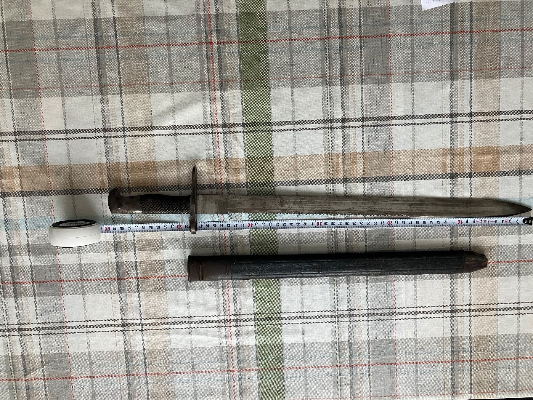 Schweizer Armee Armi bianche: Bajonett mit Scheide militärisch 47cm Klinge alt – Usato da Balterswil venduto da Erbsli77 1