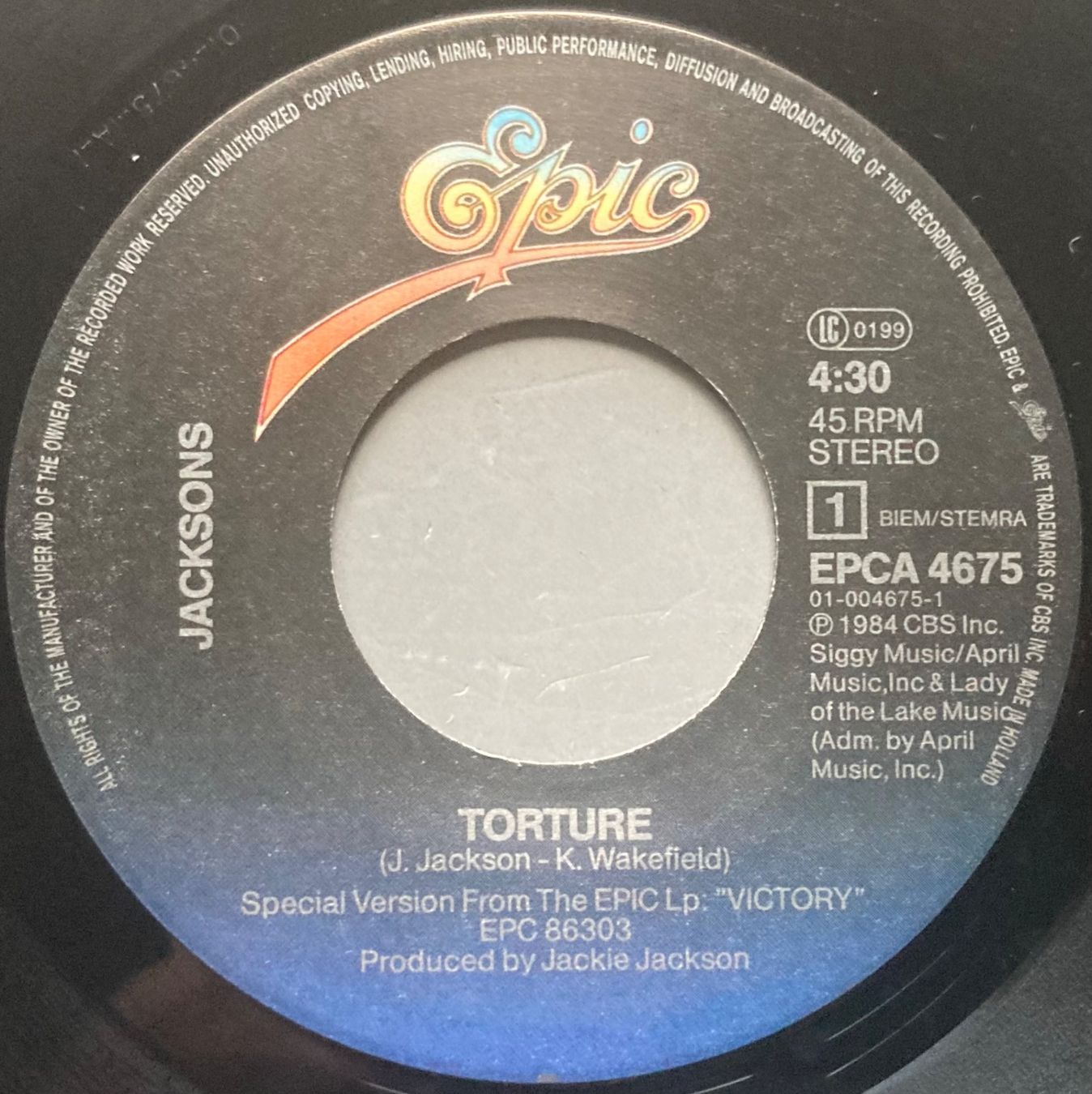 Dischi in vinile: THE JACKSONS - TORTURE – Usato da Poliez-Pittet venduto da Newtown-Records 2