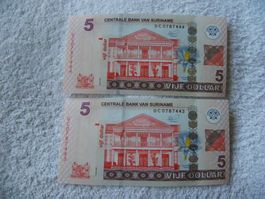 Surinam Suriname 5 Dollar 2020, fortlaufend, P-162c, Unc
