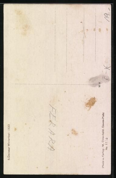 Cartes postales: Davos, 5. Davoser Winterfest 1930, Schne – D'occasion à Berlin par bartko-reher 1