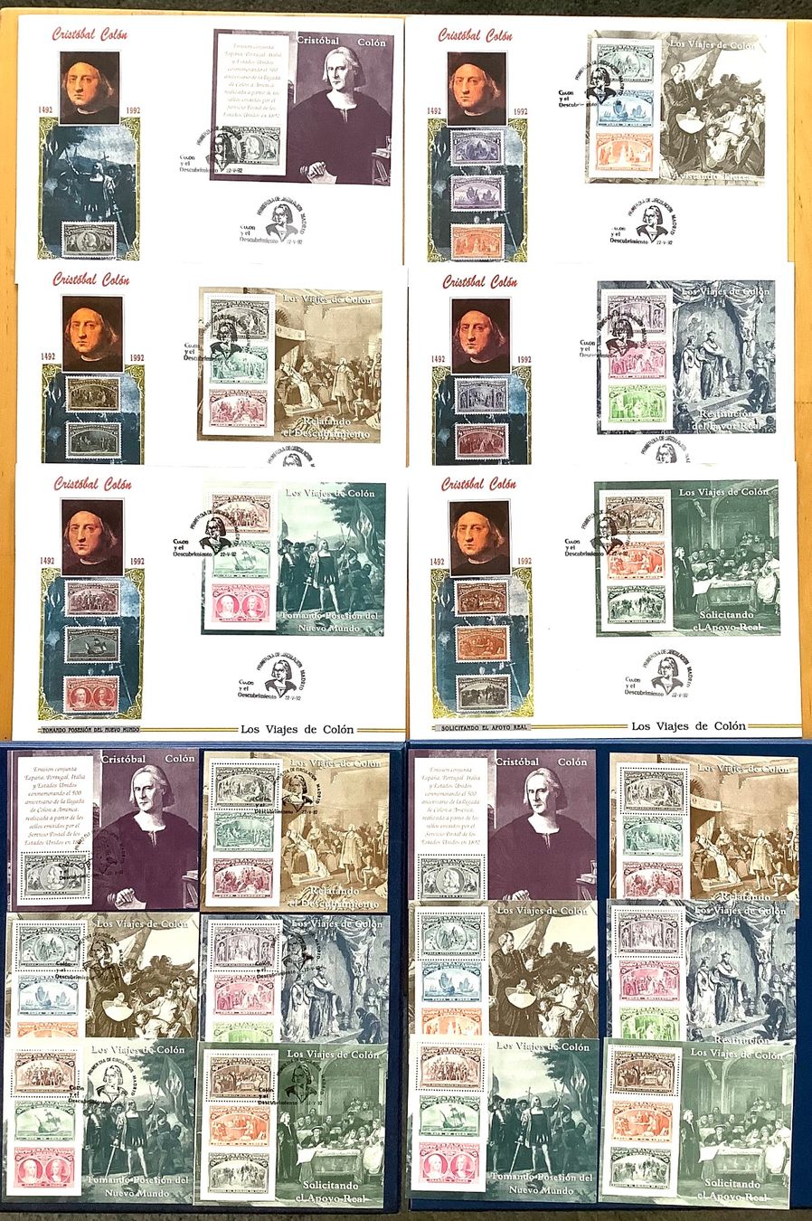 Tutti i francobolli: 1992 Spanien  500 J. der Entdeckung Amerika FDC Blocks ET** – Nuovo (secondo la descrizione) da Liestal venduto da Pep3