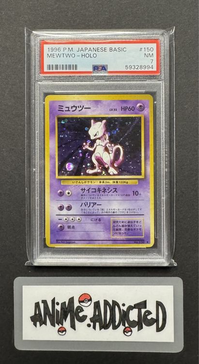 1996 P.M. JAPANESE BASIC MEWTWO - HOLO PSA NM 7 (Gebraucht) in ...