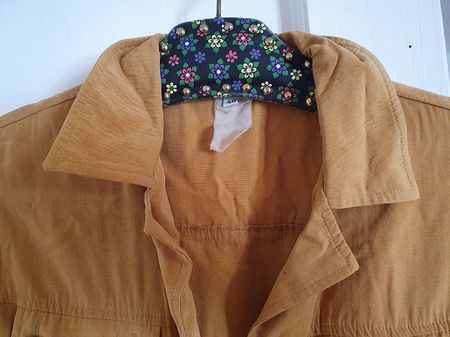 Robe style aviateur beige/caramel