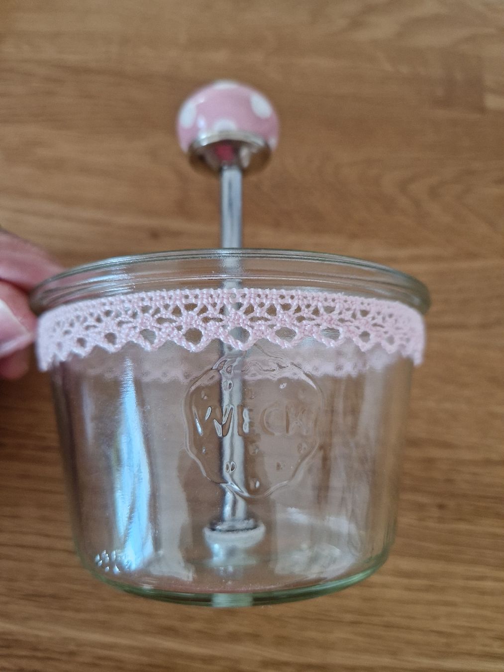 Bicchieri: Weckglas-Set mit Häkelband – Nuovo (secondo la descrizione) da Kulmerau venduto da Doene7 3