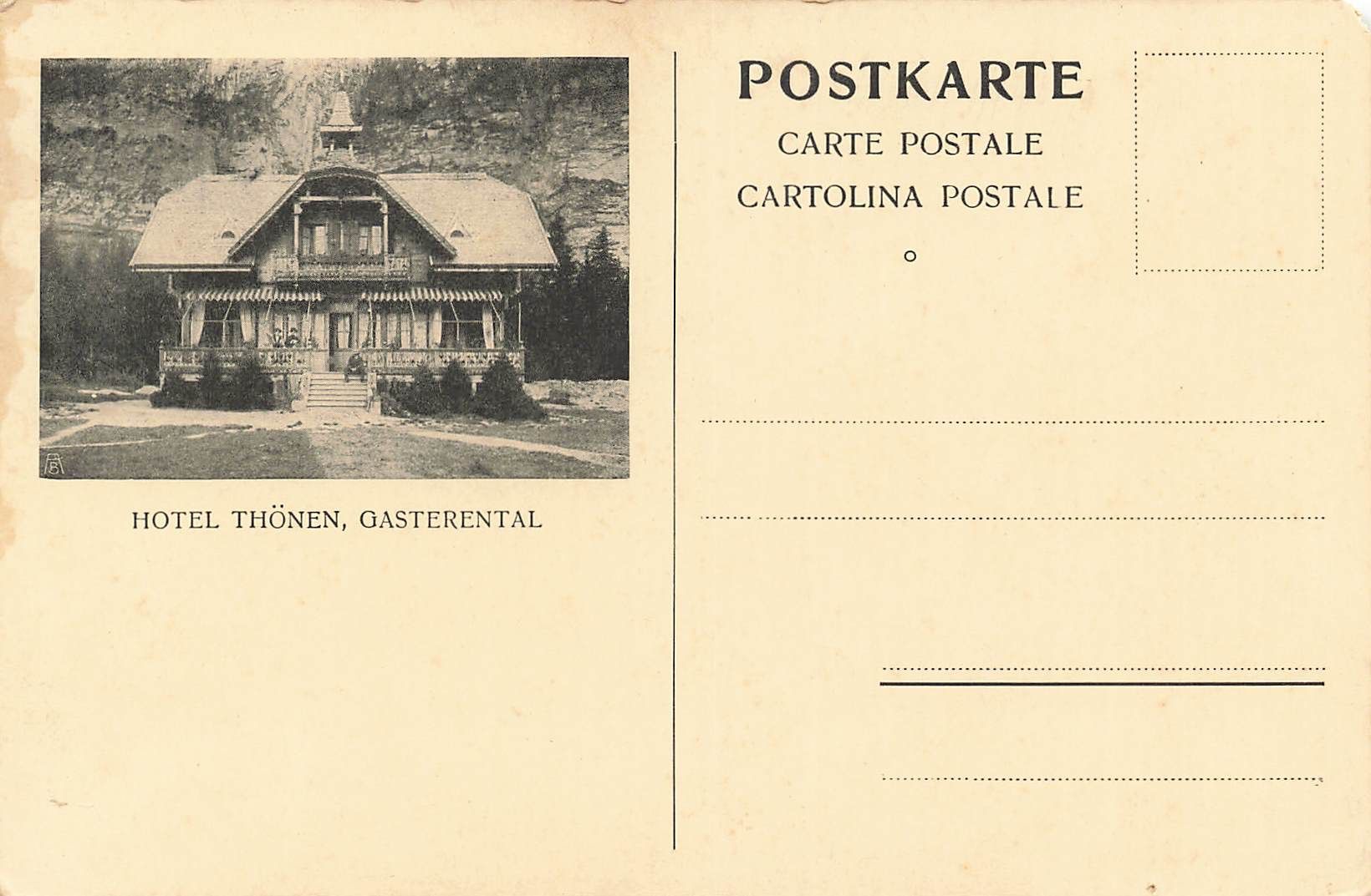 Cartoline postali: hotel thönen gasterental – Usato da Biasca venduto da Blenio71 1