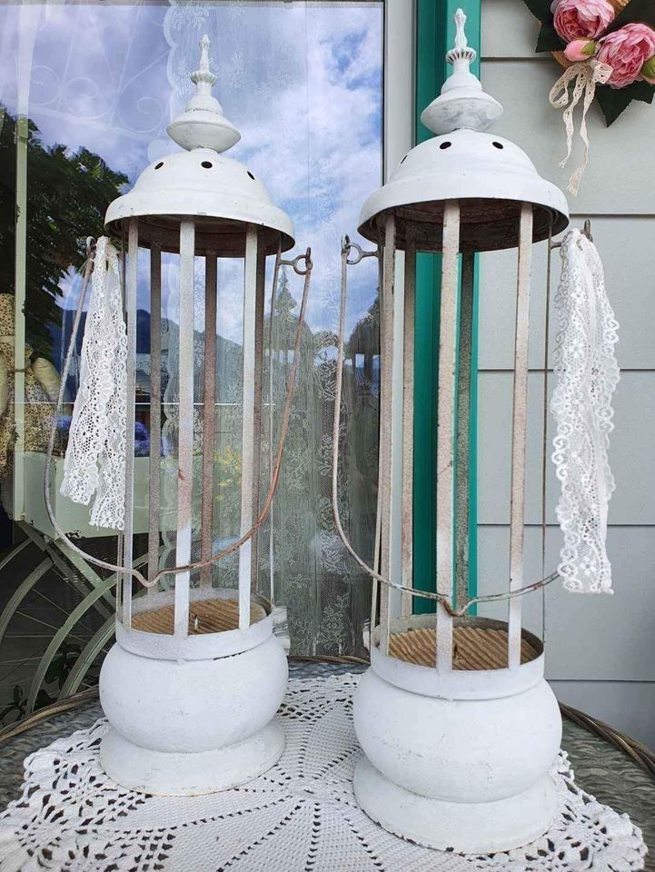 Portacandele: Shabby Chic Kerzenständer – Usato da Weggis venduto da bdrm48