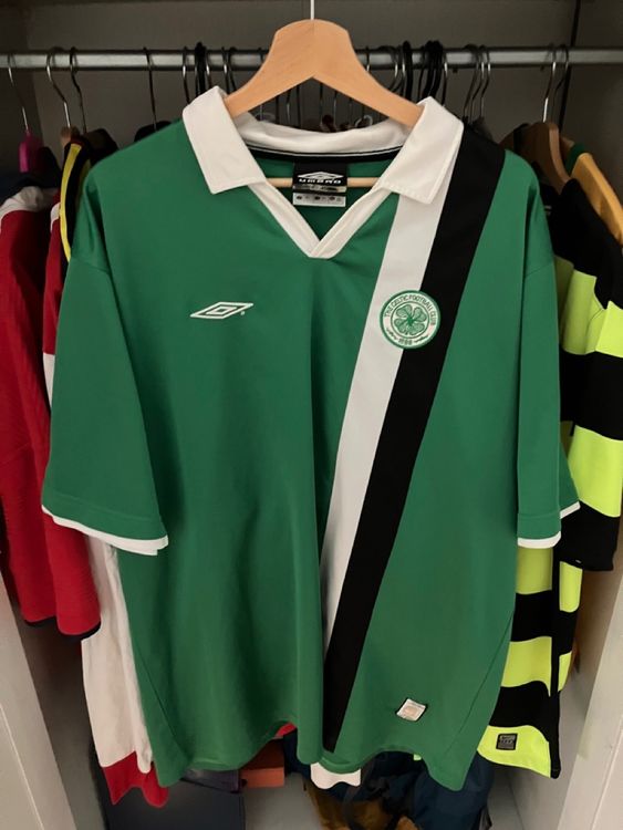 Maillot Extérieur Celtic Glasgow 2002-2003 – Umbro Vintage – Taille S – Jaune