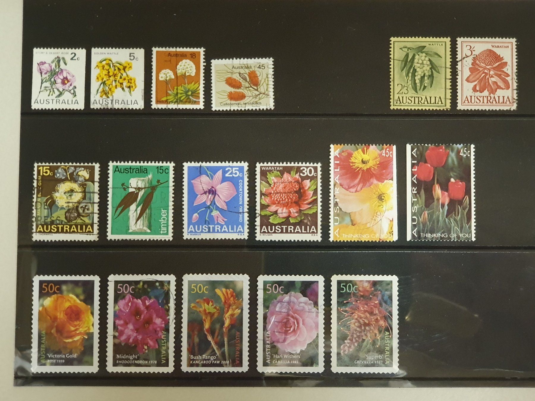 Alle Briefmarken: Australien - Steckkarte mit Pflanzen – Gebraucht aus Stilli von Mos1