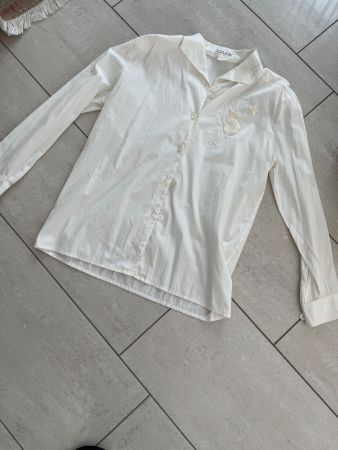 Weisse Laurel Bluse Gr. 38 Stickerei Vintage 1980 90er