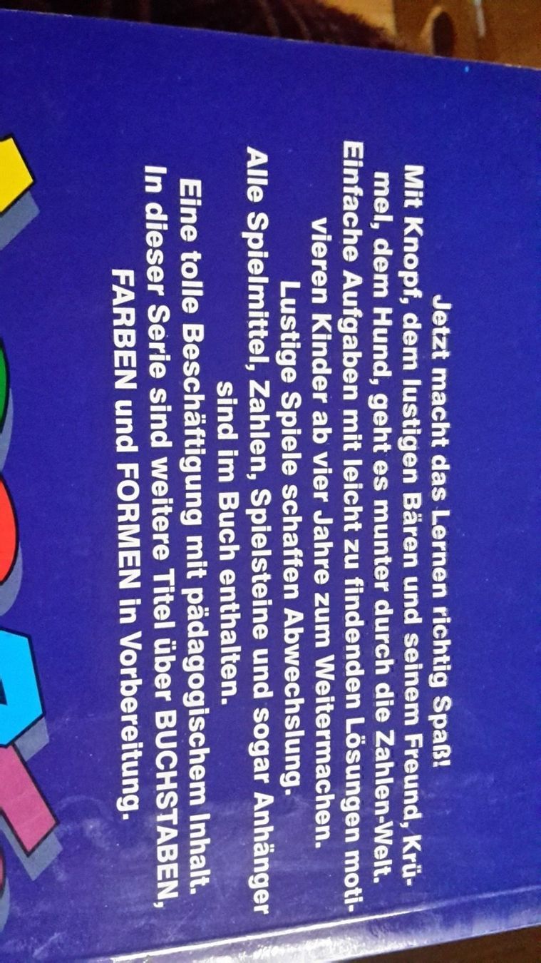 Libri: Knopfs Lern Spielbuch Rechnen – Nuovo (secondo la descrizione) da Schwarzenburg venduto da Flamingo07 2