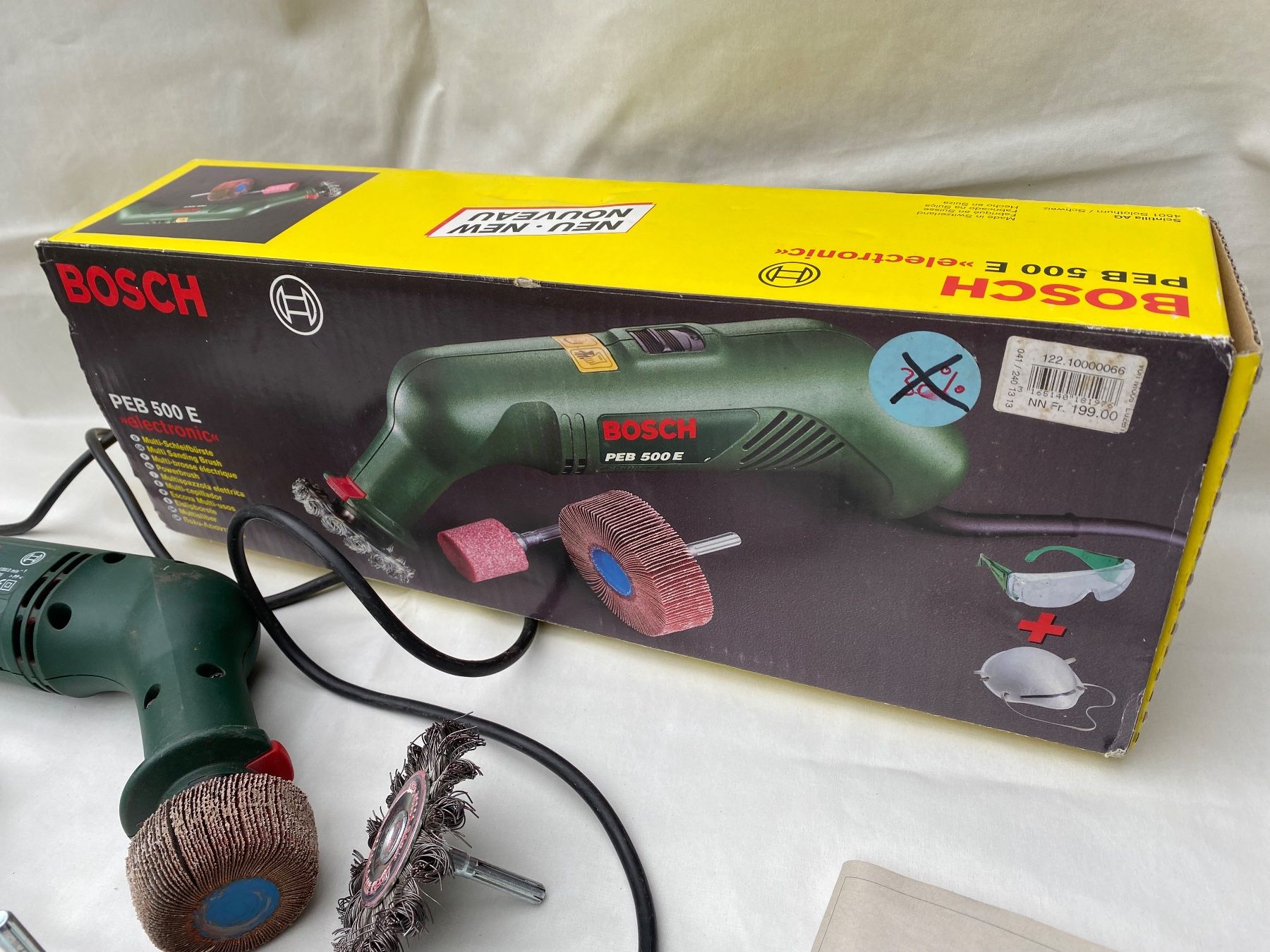 Bosch Smerigliatrici & Lucidatrici: Bosch PEB 500 E Schleifbürste, Radial- / Geradschleifer – Usato da Emmen venduto da Sutim2005 3