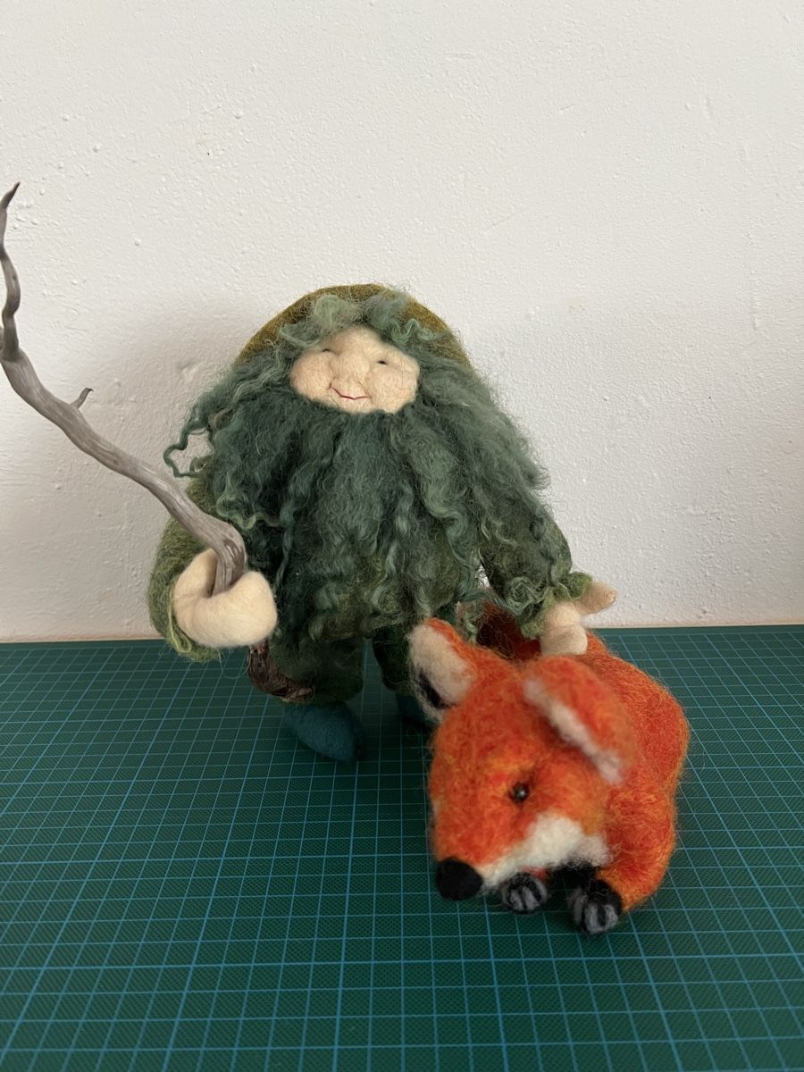 Figuren: Filzzwerg und sein Fuchs – Neu (gemäss Beschreibung) aus Arboldswil von CJDA