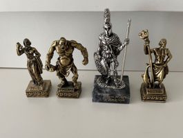 Vier Sammlerfiguren: Griechische Mythologie (Zinn?)