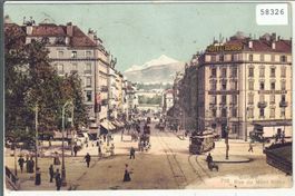 Geneve - Rue du Mont-Blanc - Tram - Litho