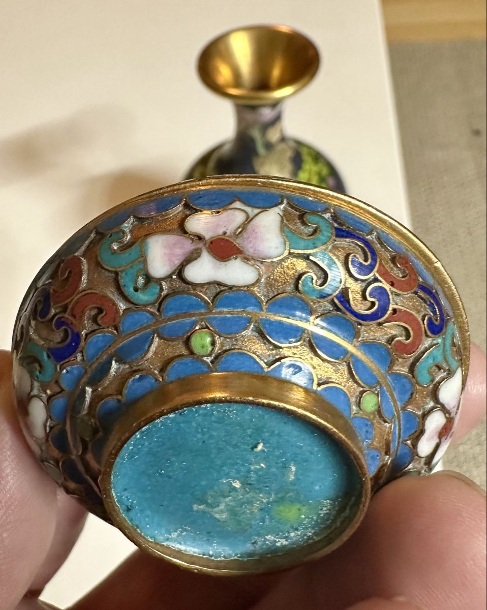 Tutte le decorazioni: Wunderschönes alte Cloisonné Dose, Handarbeit Top! – Usato da Zürich venduto da c_d_r 9