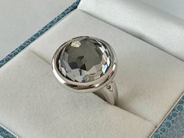 Silber Ring 925 mit facettiertem Bergkristall  - NEU