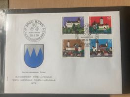 Schweiz 1979 Ersttagsbrief Satz Pro Patria Schlösser