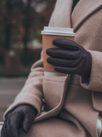 gants noir pour femme taille M marque massimo dutti
