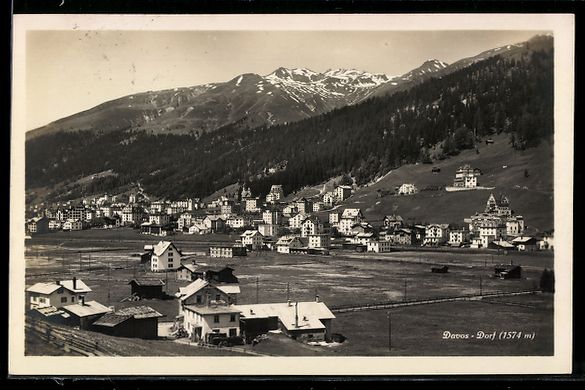 Cartoline postali: AK Davos-Dorf, Ortspanorama – Usato da Berlin venduto da bartko-reher