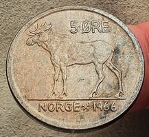 NORWEGEN 5 ORE 1966