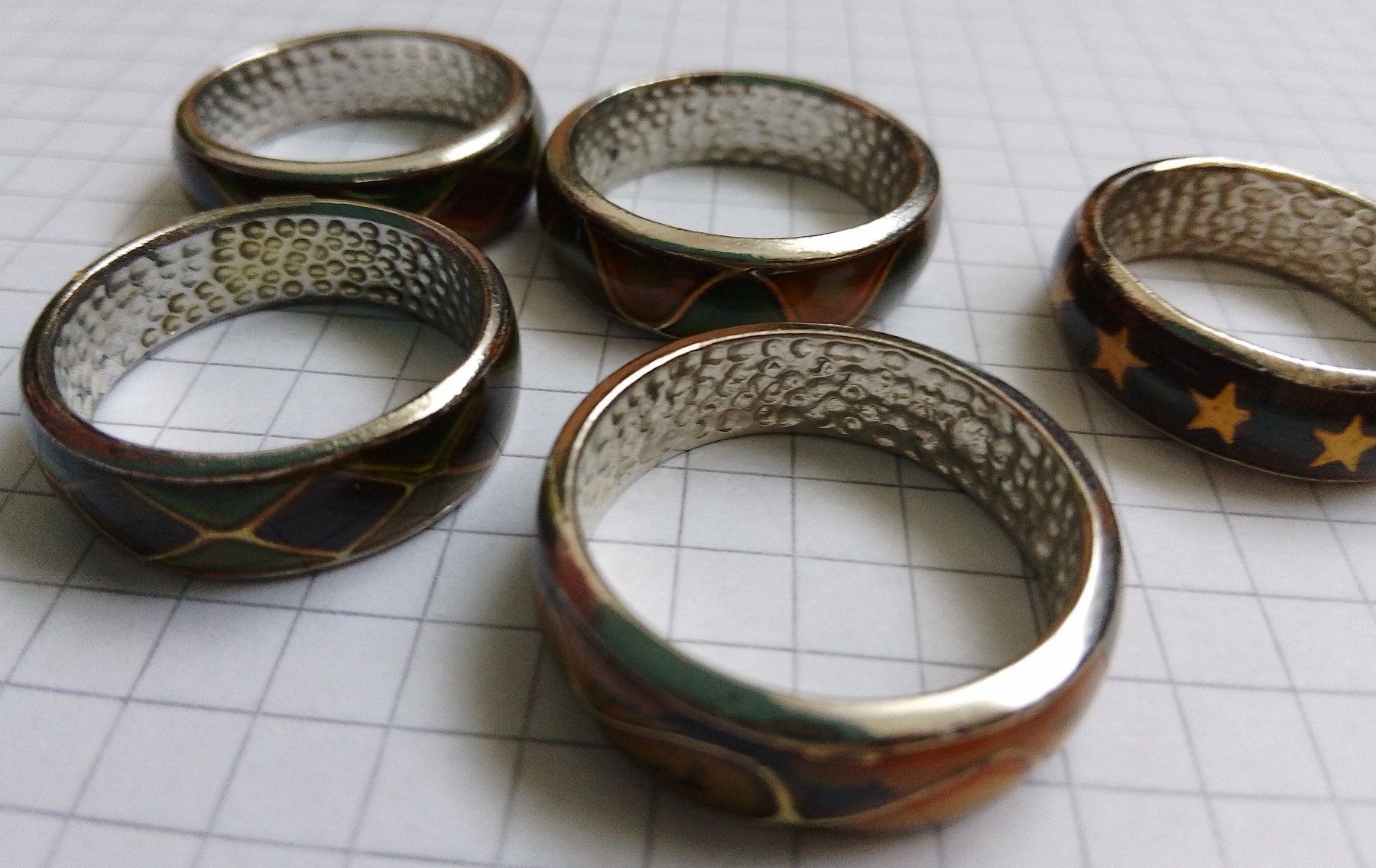 Ringe: Ring Set 5 Vintage Stimmungsring, Schmuck – Gebraucht aus Wohlen AG von salamanderspielwaren 1
