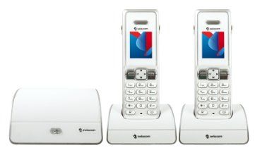 Swisscom Telefone: Rousseau 10 Basisstation mit 4 Telefone – Gebraucht aus Reinach AG von softwareladen 1