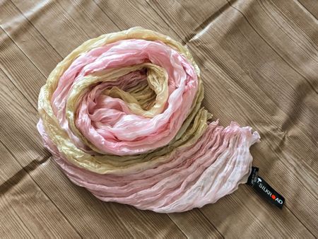 🏷️ Silkroad Schal aus 100% Seide im Knitterlook