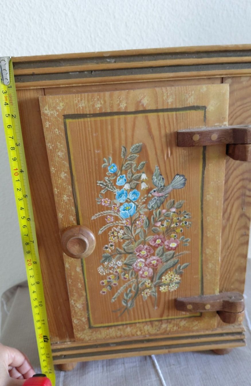 Pots: Vintage Holz Schmuckbox mit Schweizer Bauernmalerei – D'occasion à Horgen par zur_jq85 2