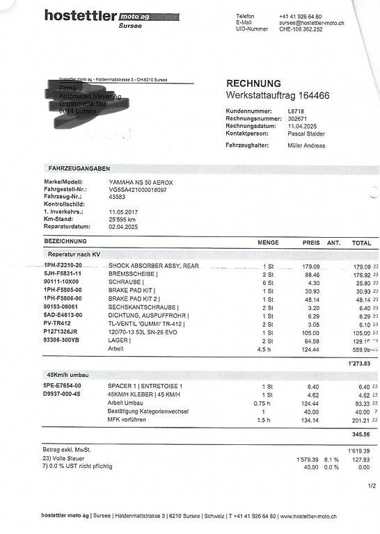 Scooter: Yamaha NS50 Aerox – Usato da Gunzwil venduto da mueller-geisseler 4
