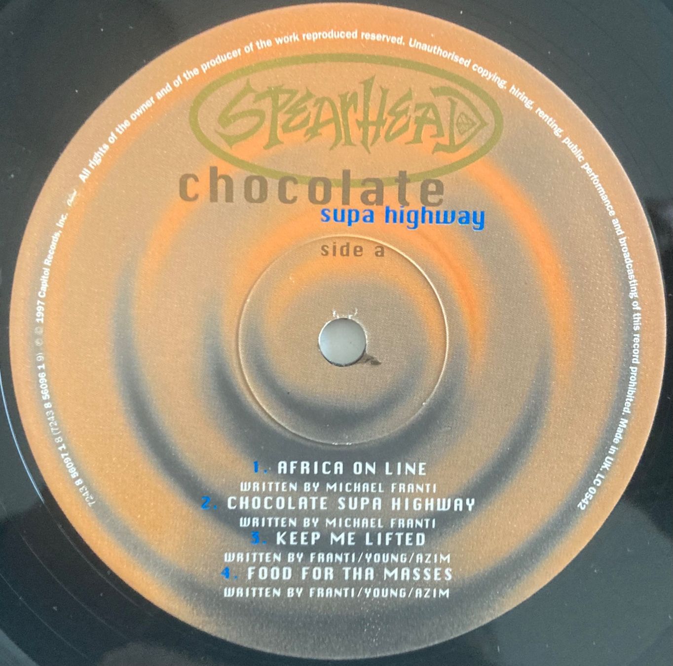 Dischi in vinile: SPEARHEAD - CHOCOLATE SUPA HIGHWAY – Usato da Poliez-Pittet venduto da Newtown-Records 2