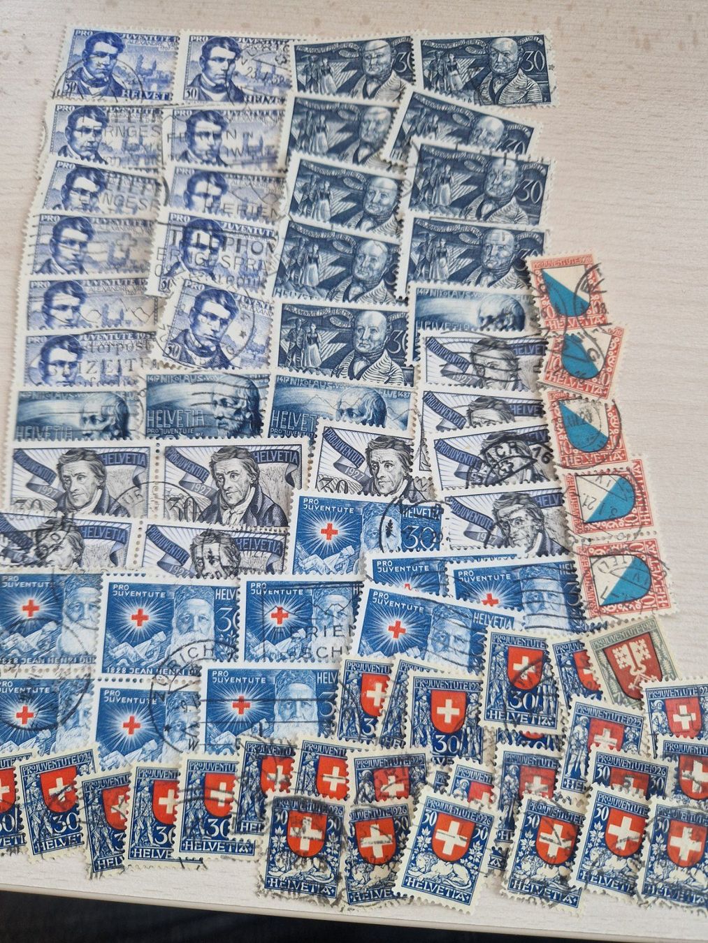 Alle Briefmarken: PJ Werte Kat über 1000.-, ab 1.- – Gebraucht aus Burgdorf von Glossy01