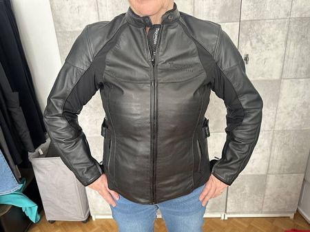 Leder-Motorrad Jacke