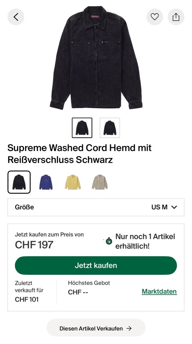 Supreme Giacche: Supreme Washed Corduroy Zip Up Jacket – Usato da Limpach venduto da wavyy 5